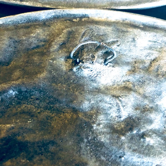 Antique Style Green Man Portrait of Cast Metal Charger Plate Wall Plaque 12”each - Picture 11 of 11